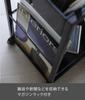 Yamazaki Jitsugyo 7156 Side Table Wagon Черный Приблизительно. Ш27,5 x Г32 x В55 см Башня с роликами Подставка для журналов Кейс для аксессуаров