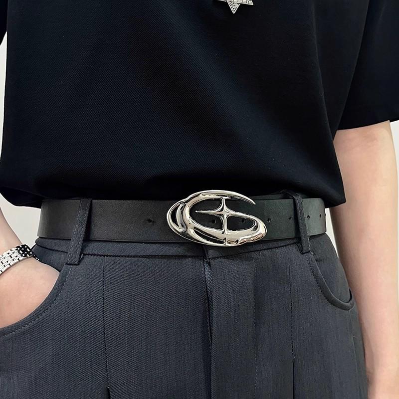 Мужской ретро черный кожаный ремень 2025 – Трендовый американский стиль для джинсов