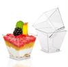 50Pcs Disposable Plastic Mousse Cup Ladder Shaped Cup Pudding Dessert Cake Cup Appetizer Jelly Yogurt Mousse Baking