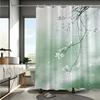 1pc Floral Tree Pattern Digital Print Shower Curtain Bathroom Decor Home Decoration with Hook Machine Washable Polyester Fabric