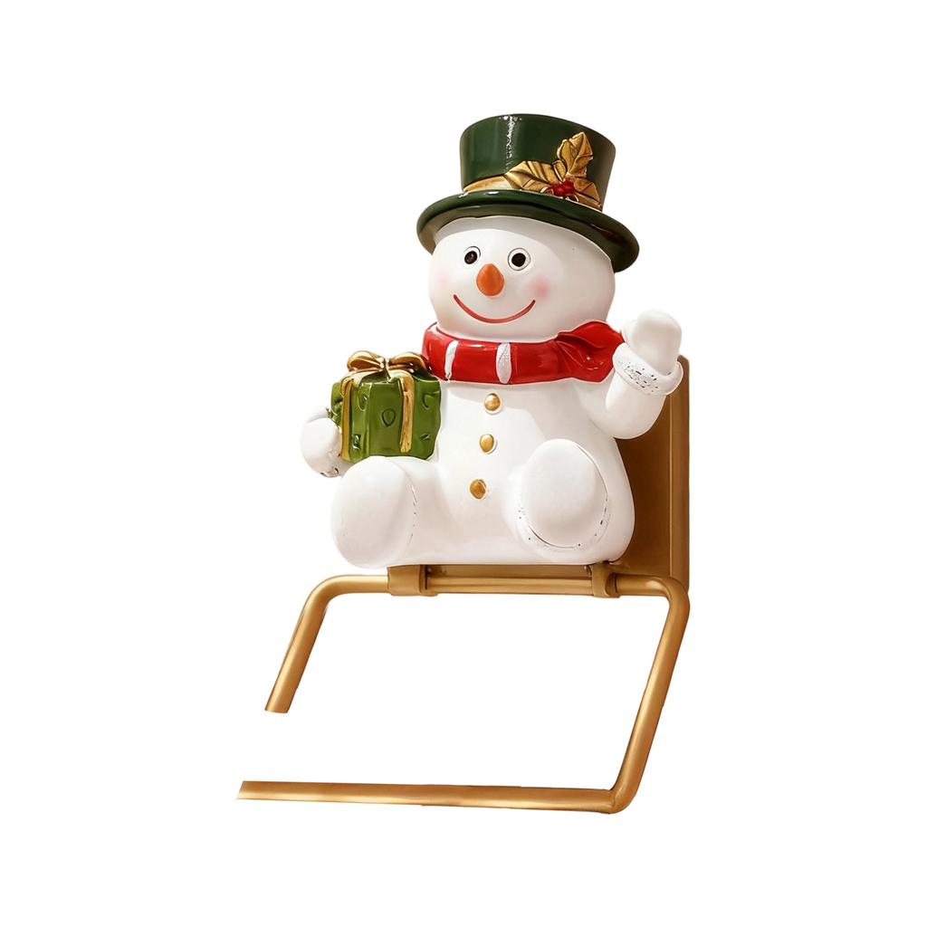 New Christmas Snowman Claus Tissue Holder Home Toilet Decoration Cross-border Resin Crafts