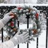 3 Стиля Красный Рождественский Венок Элегантный ПВХ Фруктовый Венок Украшение для Окна Двери Стены Домашний Хэллоуин Декор Подарки