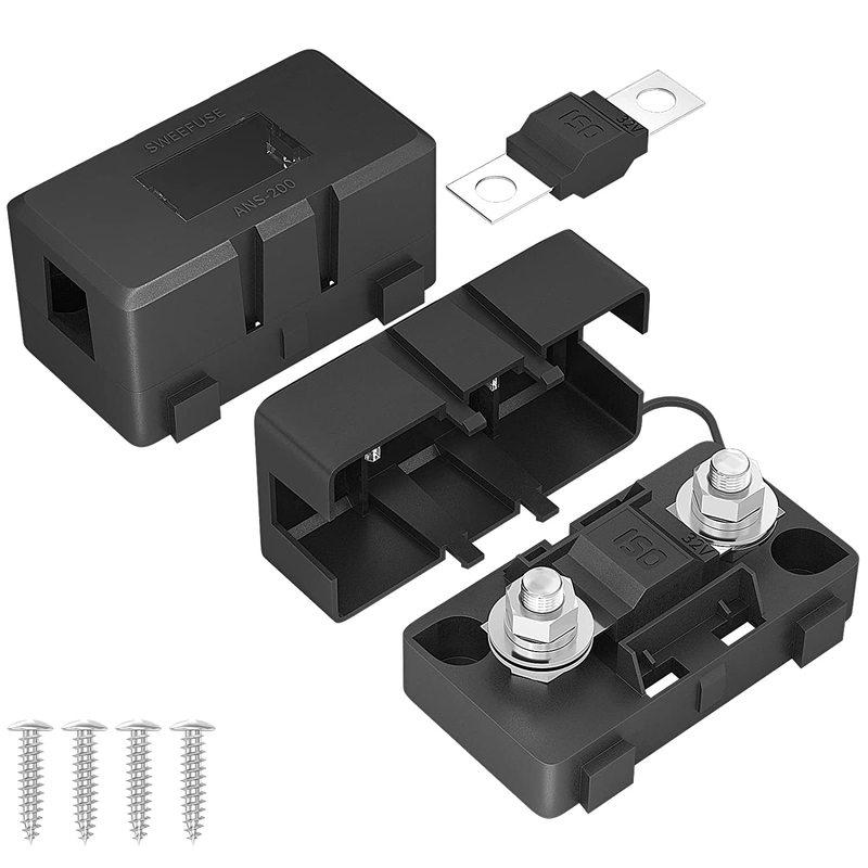 MIDI Fuse Holder Automotive AMI Inline Fuse Holder 30A 40A 50A 150A 200A ANS-H with Cover for Marine Cars Trucks Construction