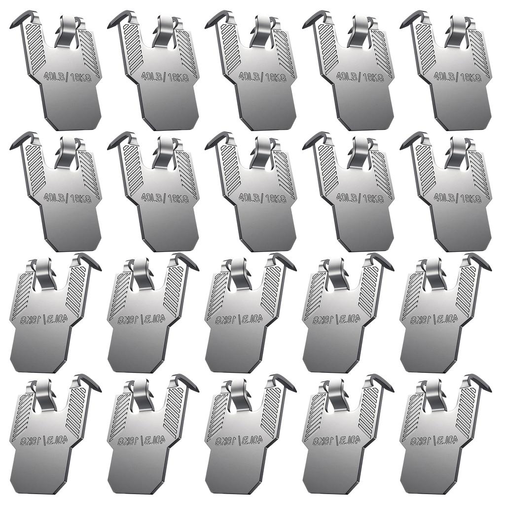Pack Of 20 Heavy Duty Stainless Steel Picture Hangers For Drywall Reusable Wall Hook Claws for Photo Poster Painting