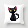Lovely Cartoon Black Cat Cushion Cover Pillow Cover Sofa Car Home Decoration Room Decoration 45*45cm