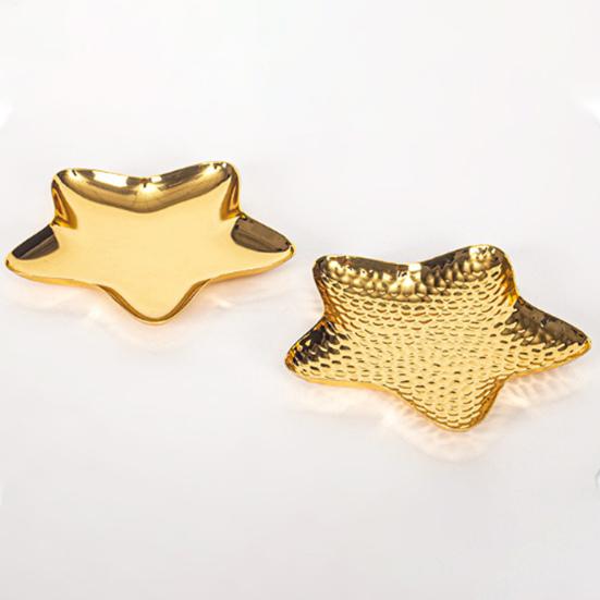 Креативный металлический поднос для десертов в форме звезды, маленькая тарелка для закусок для торта, фруктов, снеков, многофункциональная ретро посуда для вечеринки, пикника