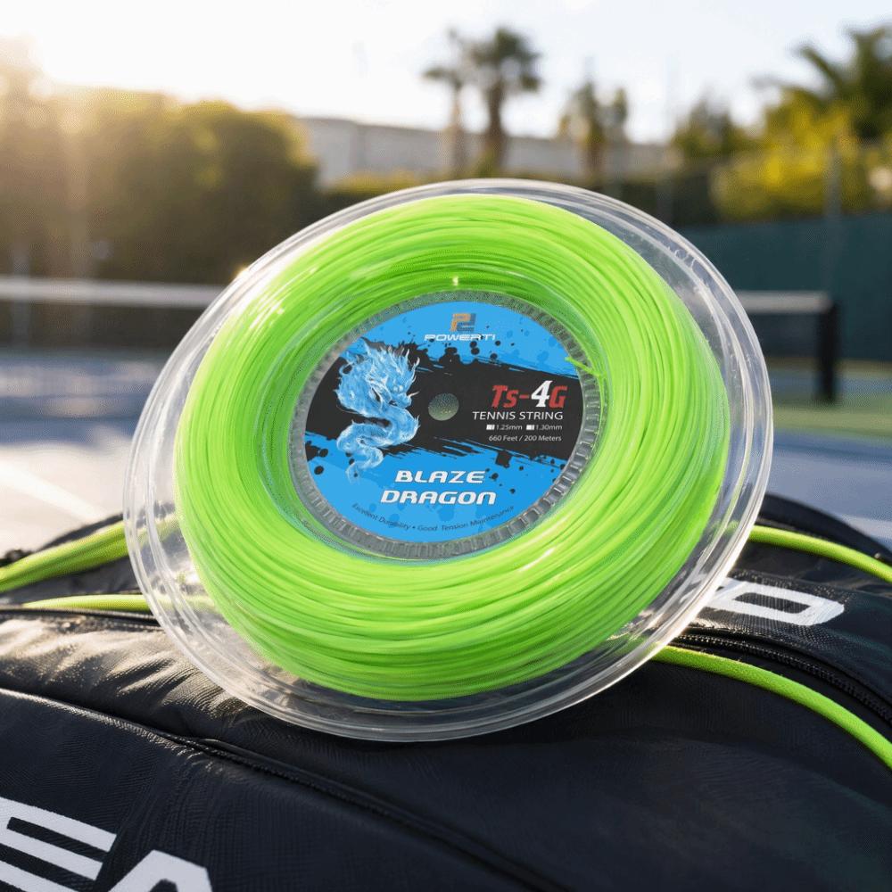 Smooth Racquet String Polyester Neon Green Tennis String Bulk Spool Tennis String Practice Play