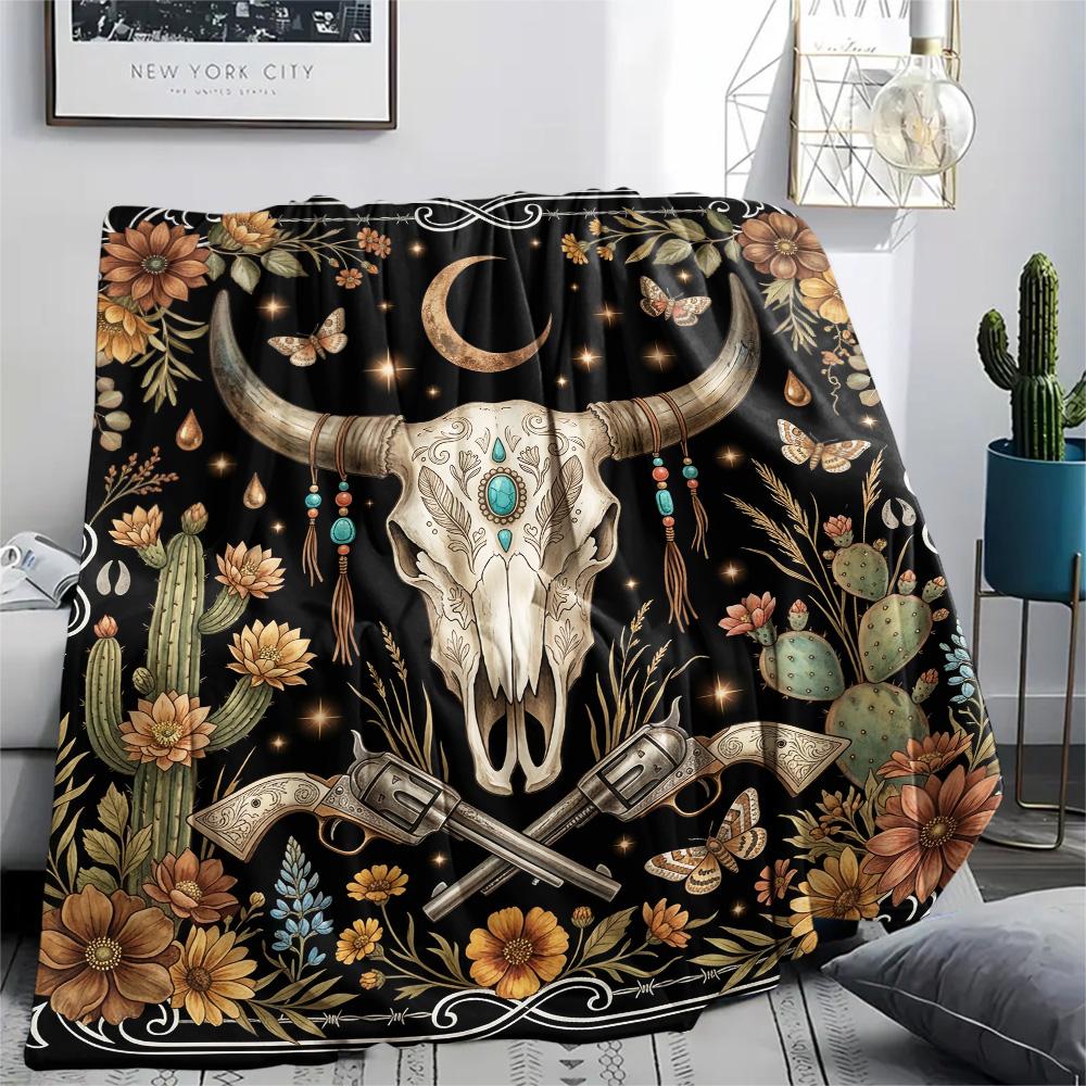1Pc Bear Eagle Print Flannel Blanket High Quality Warm Comfortable Cover for All Seasons Perfect for Gifts Home Decor