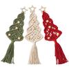 Bohemian Tassels Christmas Tree DIY Material Pack Set Handwork Wall Hanging XmasTree Macrames Kits for Living Room Decor