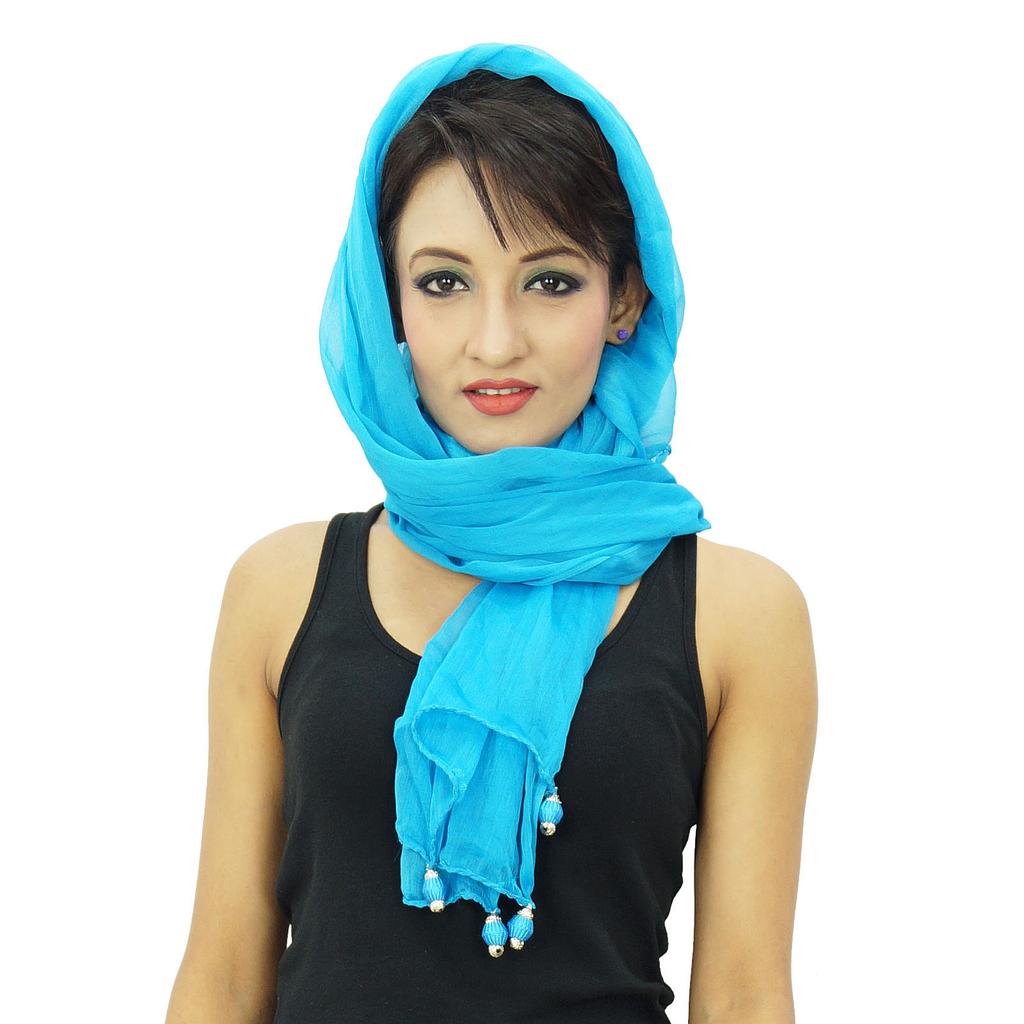 Длинный палантин из шифоновой смеси Dupatta Neck Wrap Женские индийские шарфы Chunni