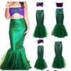 Mermaid Cosplay Fancy Party Sexy Long Maxi Dress 2pcs Adult Girl Femme Princess Women Halloween Christmas Party Costume