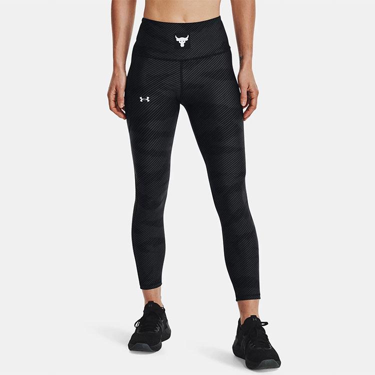 Under Armour Твердые облегающие повседневные спортивные брюки женские, черные 1369954-001