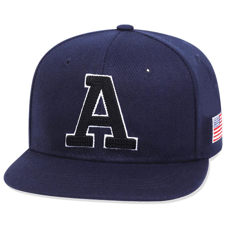 Fashion Men Hip Hop Cap Letter A Embroidery Baseball Caps Cotton Snapback Hat Adult Adjustment Outdoor Casual Sun Hats Bone