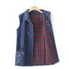 Spring Autumn Denim Vest for Middle Aged Women Fashion Grandma Jacket Casual Outerwear