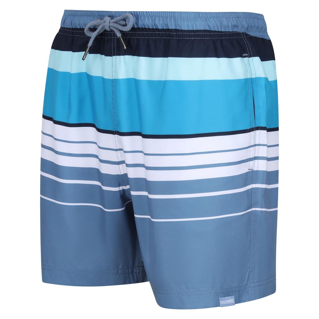 Regatta Mens Loras Striped Swim Shorts