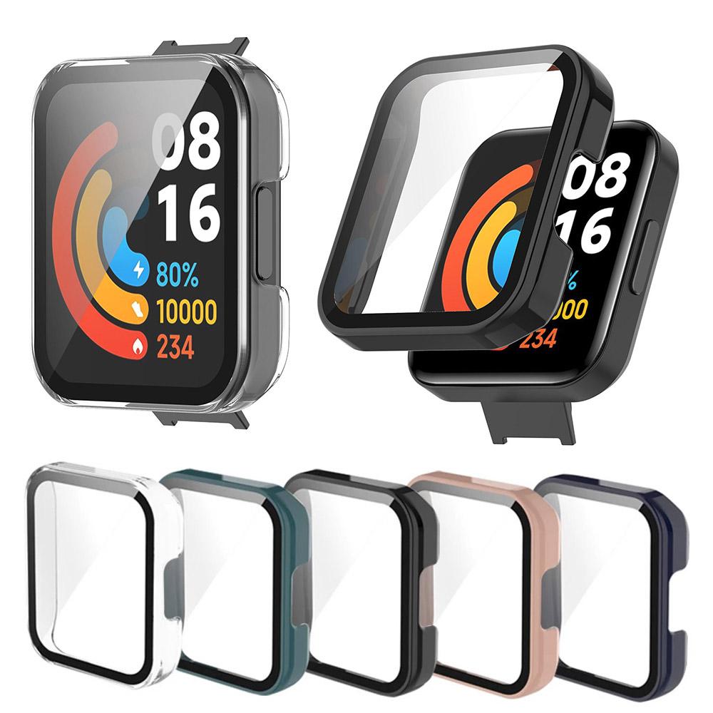 Защитный чехол из ПК + закаленного стекла для Redmi Watch 2 Lite, защитная пленка для экрана с полным покрытием, чехол для Xiaomi Mi Watch Lite