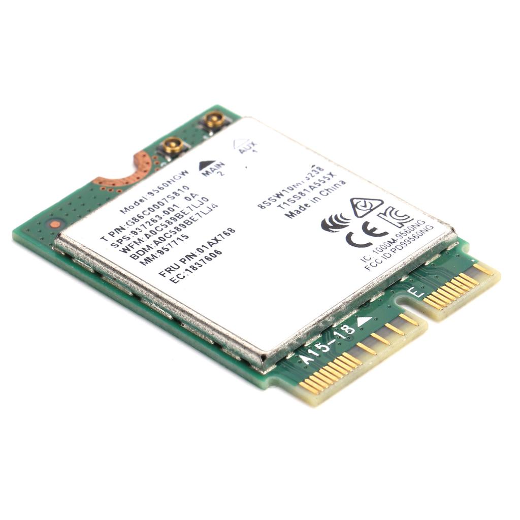 Беспроводная сетевая карта Bluetooth5.0 802.11ac M.2 Wifi-адаптер с антенной 9560NGW 1730 Мбит/с(Подключение проволочной антенны