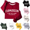 Women's Fashion Printed Long Sleeve Loose Round Neck Sweatshirt Top
