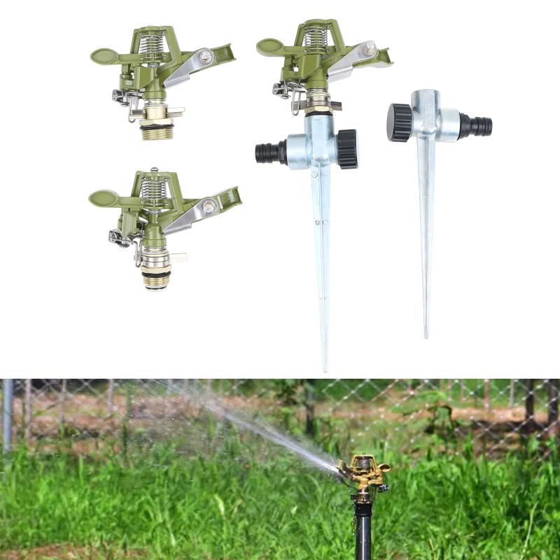 Thread Rotating Rocker Sprinkler Adjustable Automatic Impact Sprayer for Lawn Garden Yard Irrigation