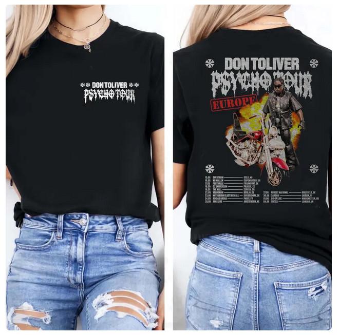 Унисекс Футболка Don Toliver Psycho Tour Europe