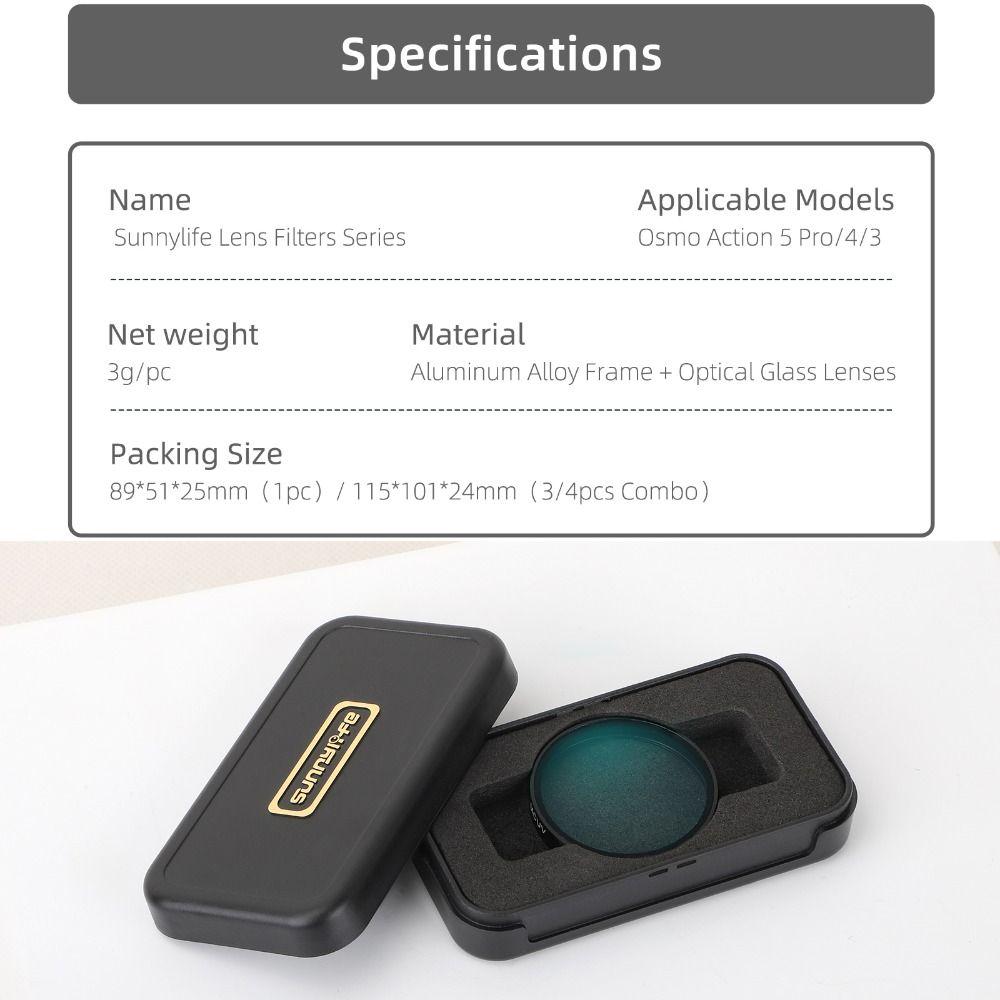 MCUV/CPL Lens Filters Optical Glass Lens Cover for DJI Osmo Action 5 Pro/Action 4 3