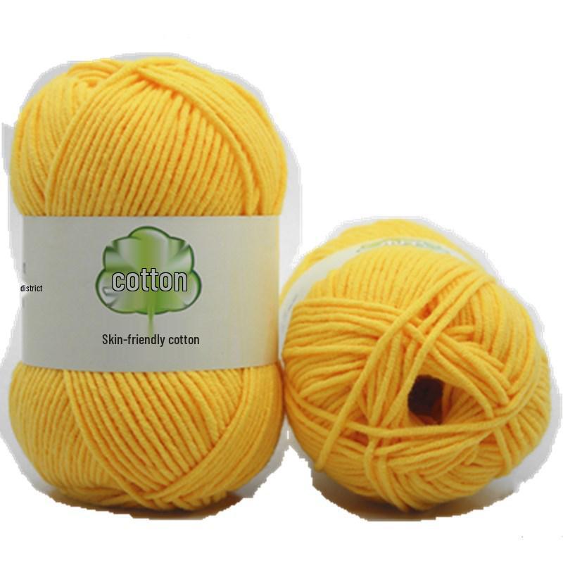 Пряжа из гребенного 5-слойного молочного хлопка для вязания и вязания крючком своими руками - Набор материалов средней толщины для шарфа и пледа