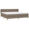 Maison Exclusive - Sommier à lattes de lit avec matelas Taupe 180x200 cm Tissu