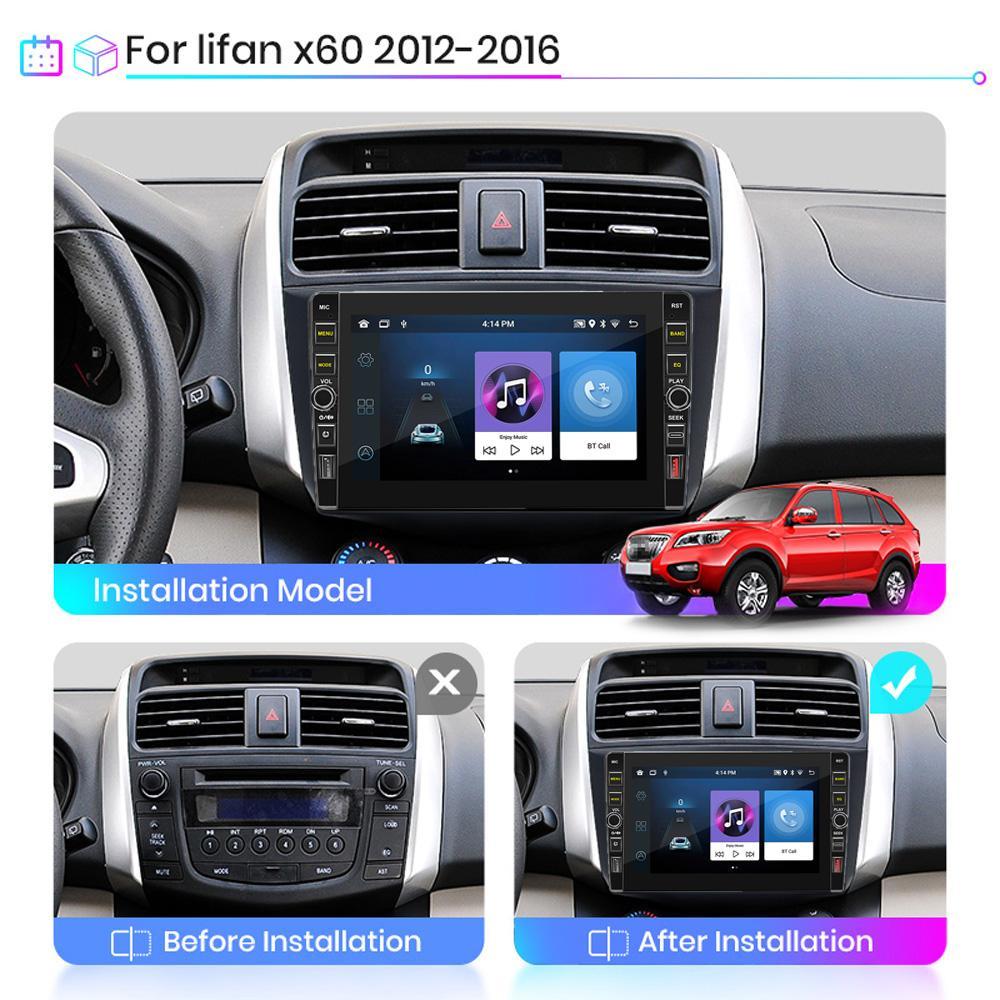 8 дюймов для Lifan X60 2012-2016 с кнопочной ручкой Android автомобильный радиоприемник мультимедийный плеер навигация стерео GPS 2 Din 1 + 32 ГБ