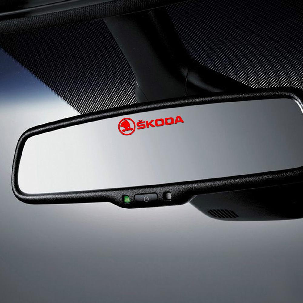 RYYX4 4PCS Car Emblem Exterior Sticker Decal Decoration For Skoda Octavia Rapid Fabia Superb Kodiaq Scala Karoq Kamiq VRS Yeti S VII