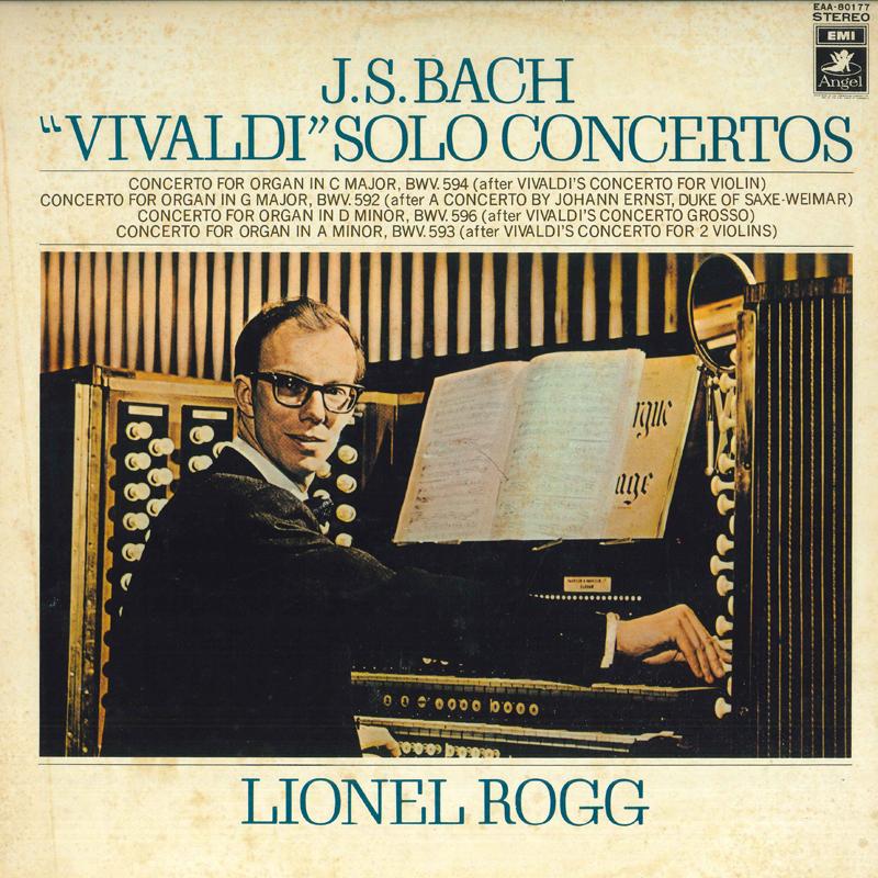LP Record LIONEL ROGG - Bach Vivaldi: Organ Concerto Collec EAA80177 ANGEL Japan Classical Used
