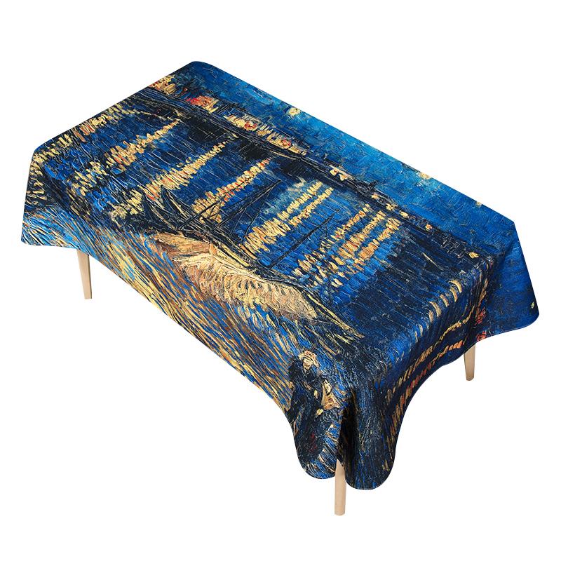 Серия картин маслом «Подсолнух» Ван Гога, мастер-скатерть, устойчивая к пятнам, скатерть для журнального столика, скатерть для обеденного стола в американском стиле