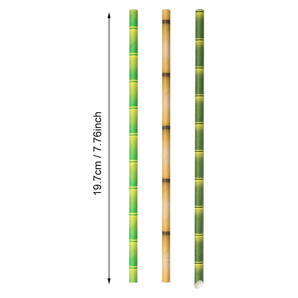 25pcs Reusable Wedding Cocktail Drink Drinking Tubes Paper Tubes Party Supplies Bamboo Straws