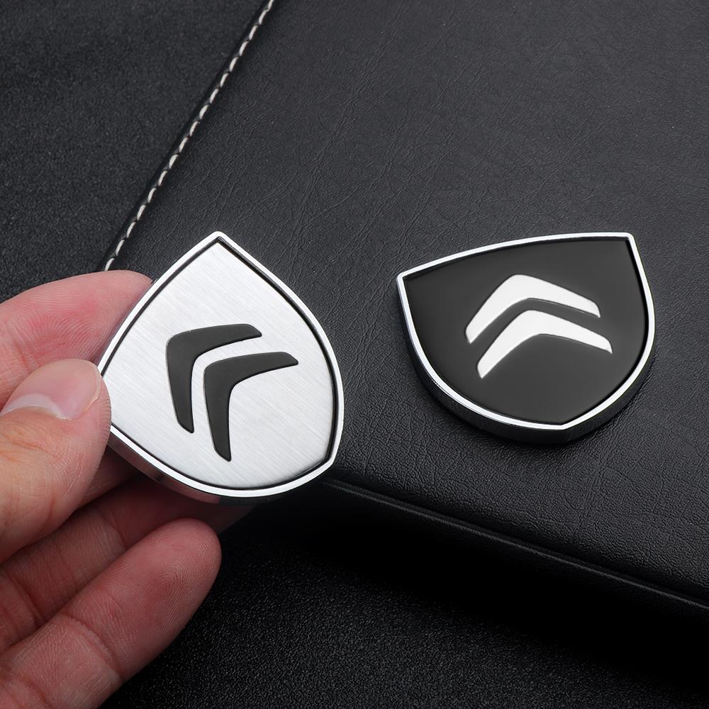 OAUH2 1pc Metal Car Badge Emblem Body Window Fuel Tank Cap Decoration Stickers For Citroen C1 C3 C4 Grand Picasso C5 Auto Accessories