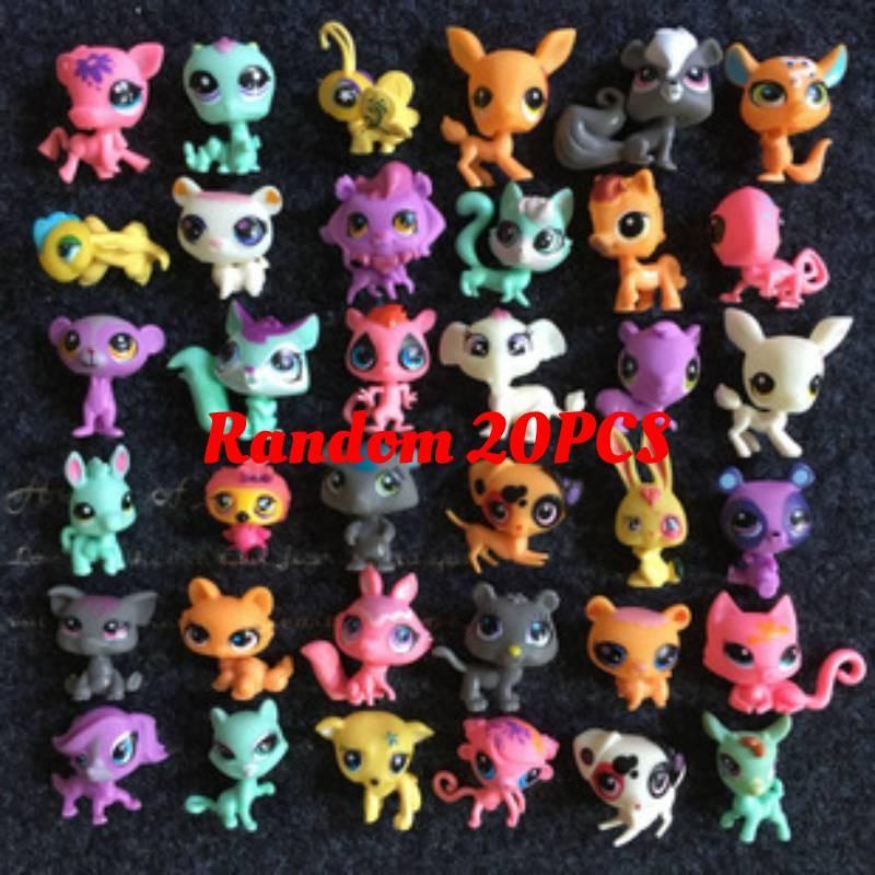 Lovely Doll Mini Lot 20pcs Littles Pet Shop Dog Child Girl Toys Figures Lps Gift