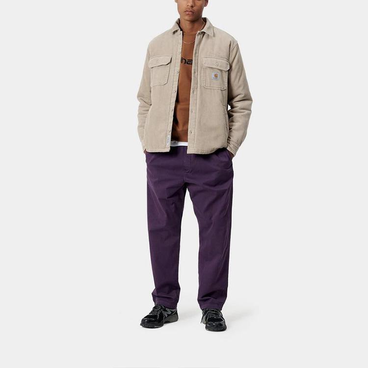 Carhartt WIP Однобортная вельветовая рубашка-куртка Мужские куртки Светло-коричневый I028827-G1-00