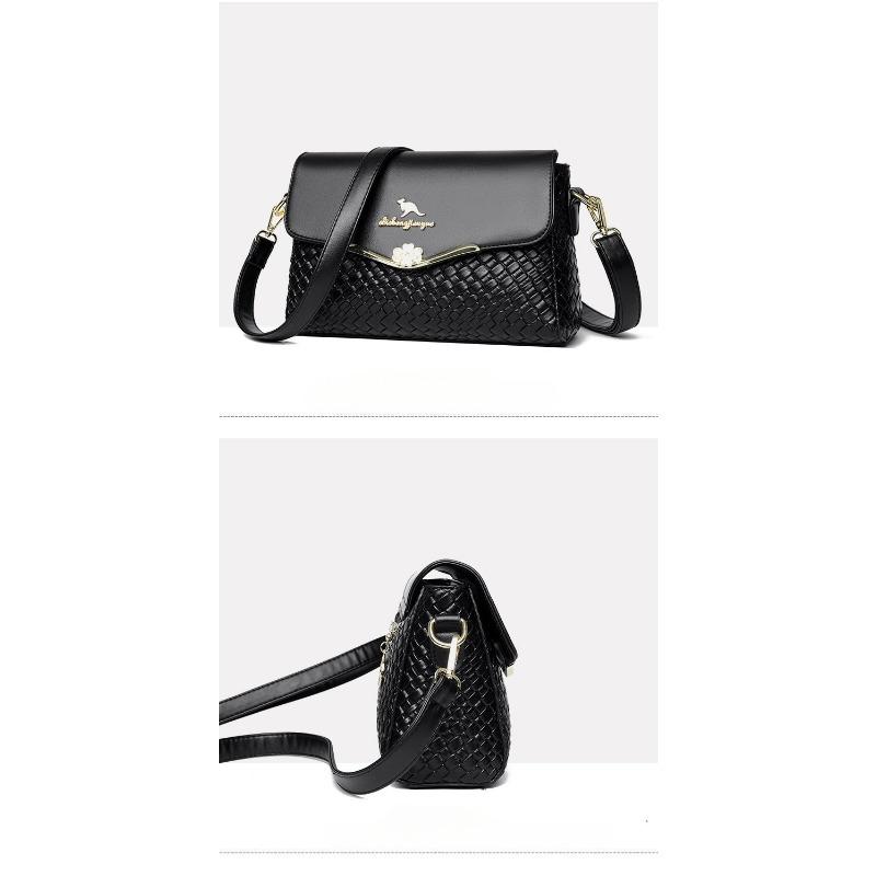 2024 Новая тканая сумка для мамы, женская сумка на одно плечо, женская универсальная модная маленькая сумка с диагональной перекладиной, цельная сумка для доставки