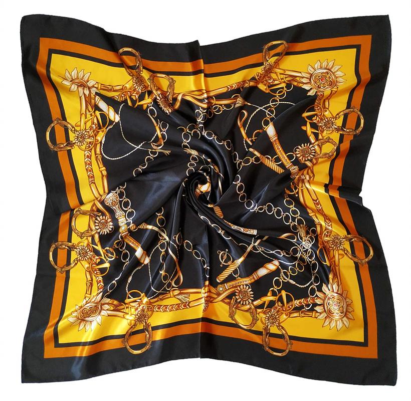 Шелковый платок для волос Scarftop Женский летний атласный головной платок Фуляр Бандана для волос Мягкий шейный платок Хиджаб для леди