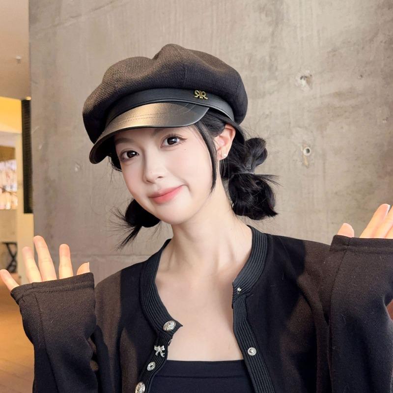 Новый детский осенне-зимний берет высокого класса, кепка-восьмиклинка с козырьком, ретро-кепка художника, кепка газетчика