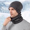 Knitted Fleece Neck Warmer Hat Set