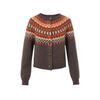 Шерстяной кардиган LANCY с блоками цвета в стиле Fair Isle