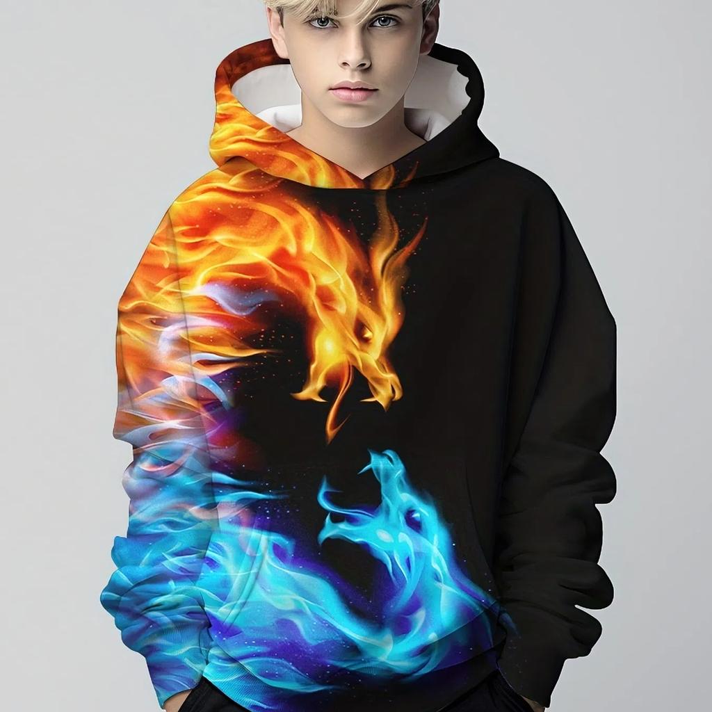 Свитшот с рисунком русалки для девочек, длинный рукав, модная симпатичная толстовка с капюшоном, топы для детей, осенне-зимняя одежда, подарки