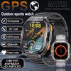2025 New Dual Frequency GPS Smart Watch Men 1.96-inch HD AMOLED Screen Compass Bluetooth Call 5ATM Waterproof Sports Smart Watch