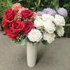 Realistic Rose Silk Bouquet 9 Stems Wedding Photography Props Decoration Home
