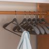 Household Wide Shoulder Seamless Hanger Coat Hanger Flocking Anti-Shoulder Angle Non-Slip Hanging Clothes Rack Wardrobe Storage Clothes Support