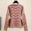 Женский вязаный кардиган Sweet Pearl с v-образным вырезом, женские осенние и зимние универсальные короткие вязаные топы
