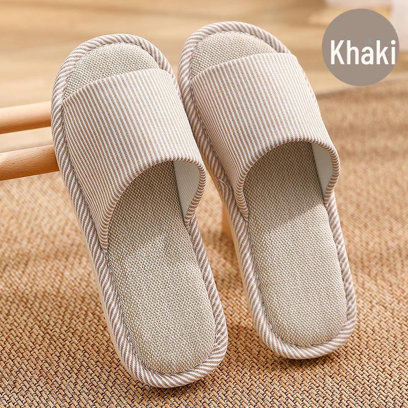 Туфли из льна и хлопка: Большие бесшумные домашние тапочки для женщин и мужчин на весну/осень