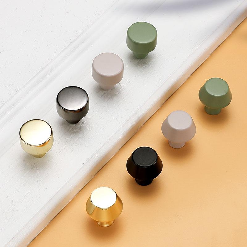 High-end Colorful Single-hole Mini Small Aluminum Alloy Handle Cabinet Drawers Knob Furniture Wardrobe Bedside Table Pull