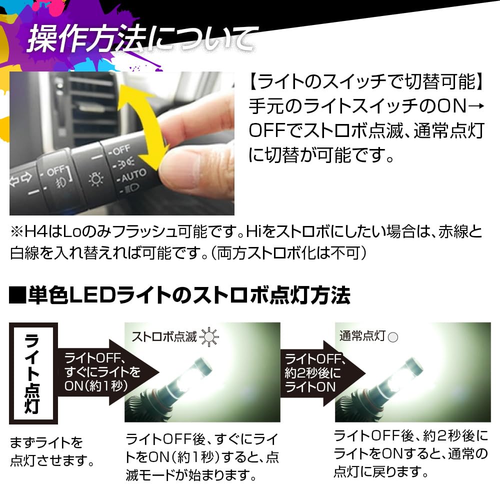 Flash Strobe Controller Flasher Box Continuous Flashing Module for H7 Led Headlights Fog Lights