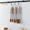 Cooking Kitchen Tongs Food BBQ Tool Salad Bacon Steak Bread Cake Wooden Thickened Cute Shape Home Home Kitchen Utensil