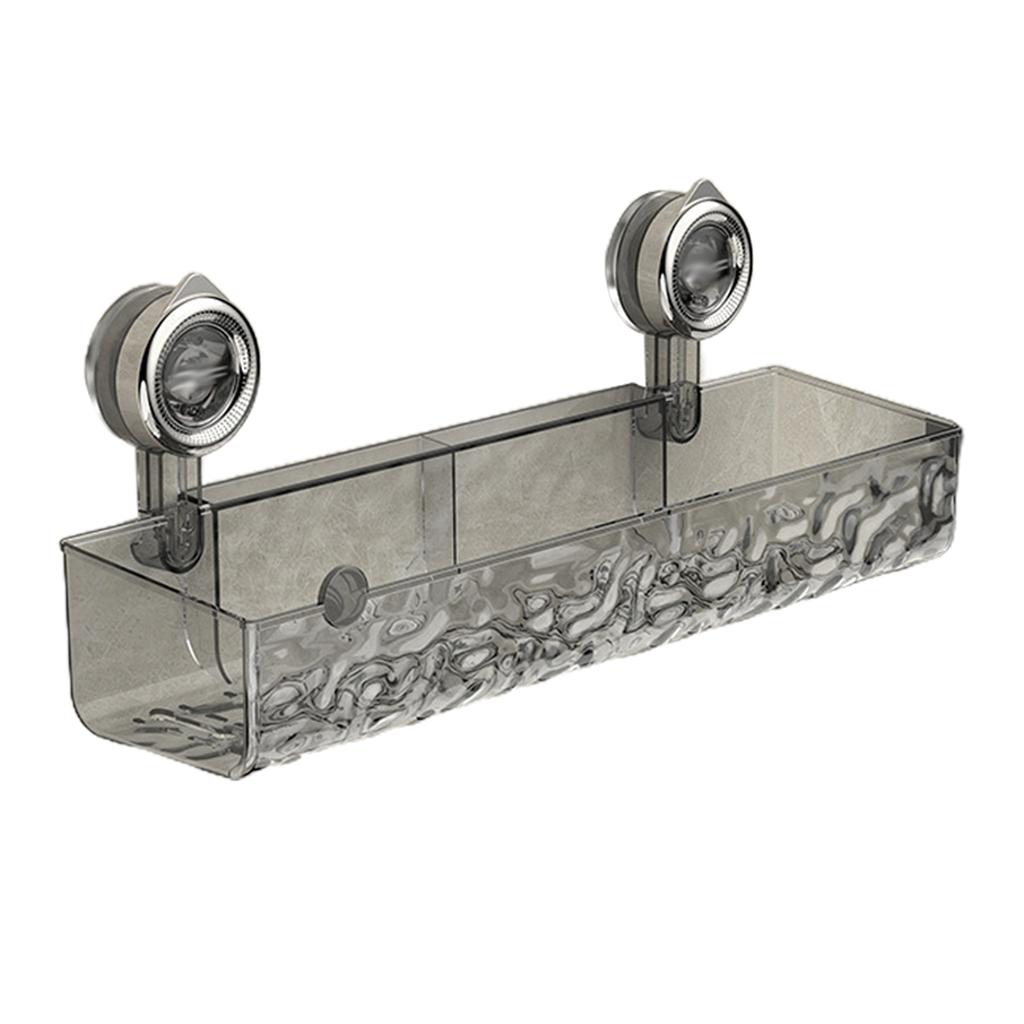 Стеллаж для хранения на присоске, легкая роскошная полка для ванной комнаты с эффектом водной ряби для туалетных принадлежностей, настенный органайзер без дырокола для дома